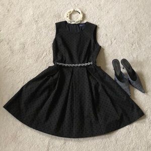 Gap black polka dots A-line dress (size 4)